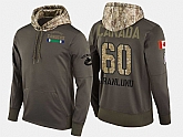 Nike Canucks 60 Markus Granlund Olive Salute To Service Pullover Hoodie